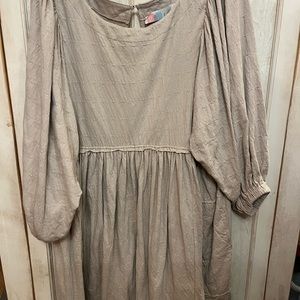 Free People Get Obsessed Babydoll Dress in Natural Size Medium